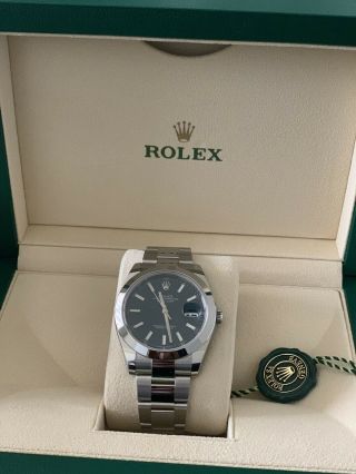 Rolex 126300 Datejust 41 Blue Dial Stainless Steel Box Paper 2021