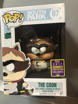 Funko Pop 7 South Park The Coon Ny Comic Con Exclusive Cartman The Coon