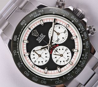 Rolex Daytona 116520 Cosmograph Steel 40mm Watch - Paul Newman Dial - Ceramic Bezel