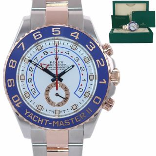 2016 - 2018 Rolex Yacht - Master Ii 116681 Steel Everose Gold Blue Hands 44mm Watch