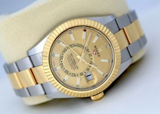 Rolex Sky - Dweller 326933 - Bi - Metal Gmt Watch - Champagne Dial (2020)
