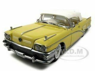 1958 Buick Limited Yellow Platinum Series 1/18 Diecast Model Car By Sunstar 4814