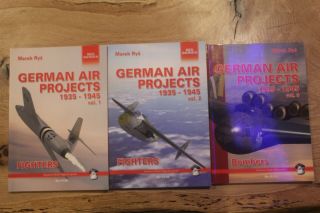 Mushroom Books " German Air Projects 1935 - 1945 3 Volumes