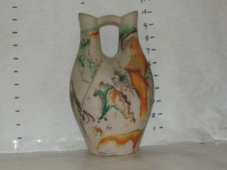Vintage Nemadji American Indian Pottery Double Spout Wedding Vase