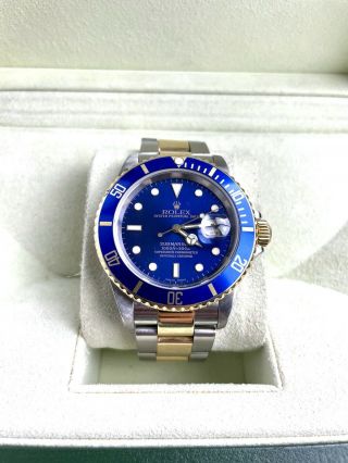 Rolex Submariner 16613 Blue Dial 40mm Stainless Steel And Gold