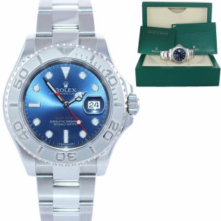 2018 - 2019 Rolex Yacht - Master 116622 Steel Platinum Blue 40mm Watch Box