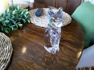 Daum Crystal Cat 7 1/8 Tall Made In France