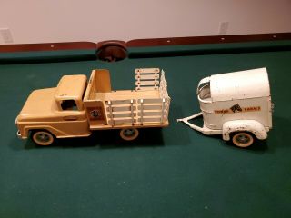 Vintage Tonka Farm Truck And Horse Trailer