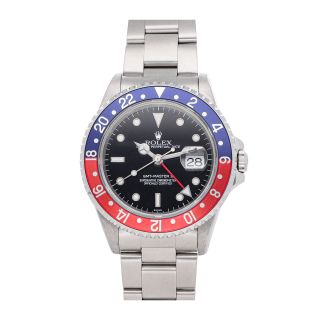 Rolex Gmt - Master Ii Pepsi Auto Steel Mens Oyster Bracelet Watch Date 16710