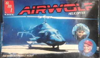 Ertl Airwolf Helicopter 1:48 Model Kit Parts Only 1984 Jan Michael Vincent