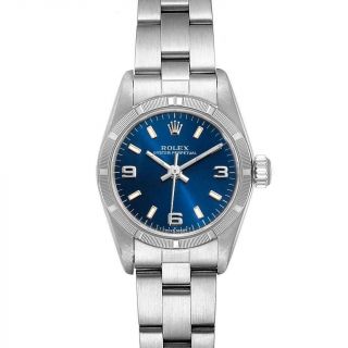 Rolex Oyster Perpetual Blue Dial Oyster Bracelet Ladies Watch 67230