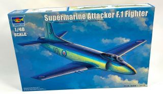 Trumpeter.  02866.  Supermarine Attacker F.  1 Fighter.  1/48 Scale.  Zm - Vj