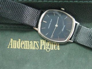 18kt Audemars Piguet Automatic White Gold Leather Strap Watch 94057