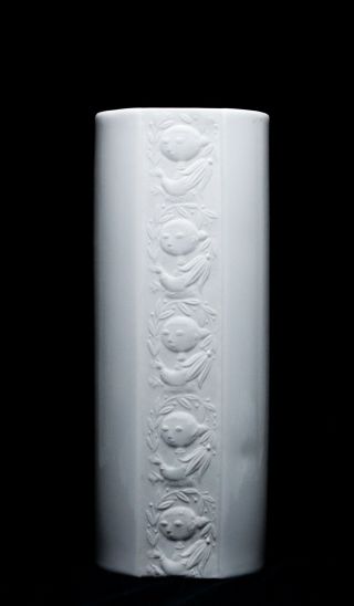 Mid Century Rosenthal Bjorn Wiinblad Studio Linie Germany Porcelain White Vase