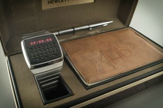 1977 Hewlett - Packard Hp - 01 Led Digital Calculator Watch Set 141121 - 01