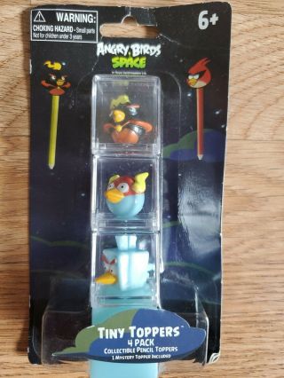 Angry Birds Space - Tiny Toppers - 4 Pack - Collectible Pencil Toppers -