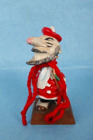 Vintage Kreiss Psycho Ceramics Beatnik Santa Figurine Made In Japan