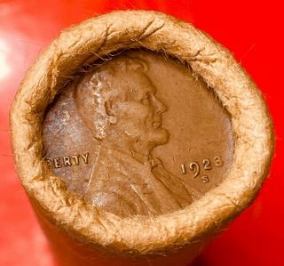 1923 - S /1935 - P Bu Wheat End Obw Bank Wrap Lincoln Wheat Penny Roll