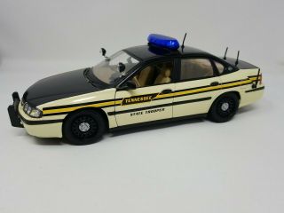 Maisto 1:18 2000 Chevrolet Impala Tennessee State Trooper Police Highway Patrol