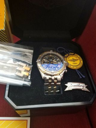 Breitling Watch Crosswind 18k Gold And Stainless Steel