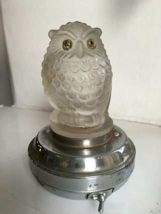 Vintage Pifco C1930s Art Deco Frosted Glass Owl Night Light - Spares / Repairs