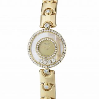 Ladies Chopard Happy Diamond 20/3957 24mm 18k Yellow Gold Quartz Watch