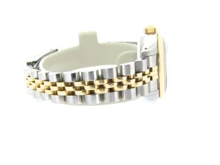 Rolex Datejust Lady 18K Yellow Gold & Steel Watch Diamond Dial Bezel Black 69173 4
