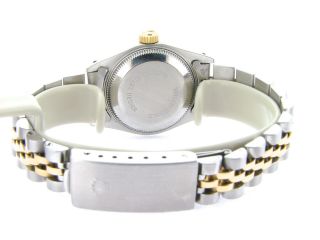 Rolex Datejust Lady 18K Yellow Gold & Steel Watch Diamond Dial Bezel Black 69173 5
