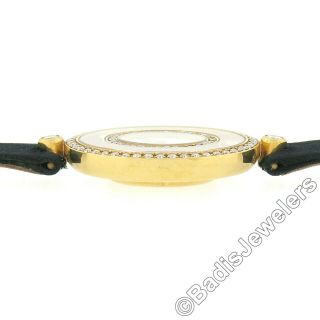 Ladies Chopard Happy Diamonds Icons 18k Yellow Gold Oval Wrist Watch Ref.  5236 4