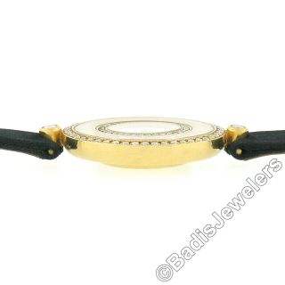 Ladies Chopard Happy Diamonds Icons 18k Yellow Gold Oval Wrist Watch Ref.  5236 5