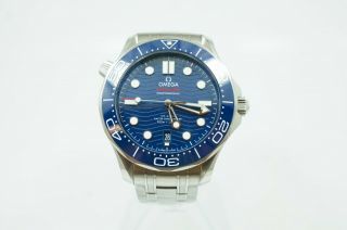Omega Seamaster Diver 300m Blue Dial Watch 42mm Steel Bracelet Ref 210.  30.  42