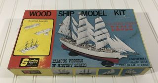 Sterling Wood Ship Model Kit U.  S.  Coast Guard Eagle See Pictures Vintage Kit