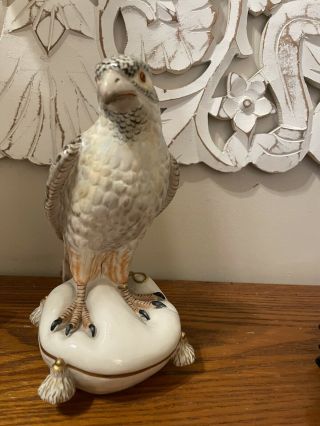 Mottahedeh Italian Porcelain Hawk Falcon Figurine