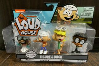The Loud House Figure 4 Pack Lincoln,  Clyde,  Lisa,  Leni Figures Nickelodeon 2018