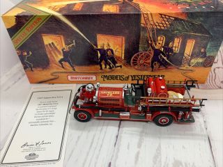 Matchbox Models Of Yesteryear 1927 Ahrens - Fox N - S - 4 Lockland Fire Engine Ysfe04