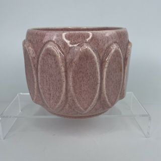 Vintage Red Wing Usa Pottery Mcm Planter Flower Pot Speckled Pink M - 1627
