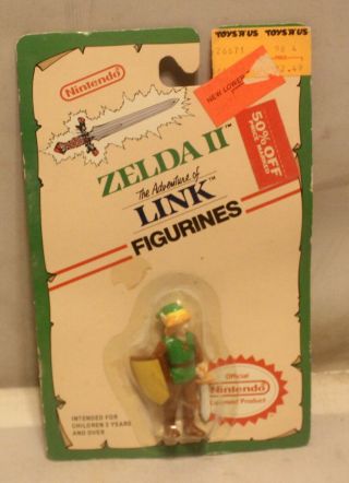1989 Nintendo Figurines Zelda Ii The Adventure Of Link Figure Nip On Card 1989