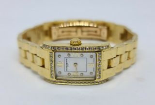 Baume & Mercier 18k Yellow Gold & Diamond 16 X 27 Mm Wrist Watch 7 " Msrp $5,  000