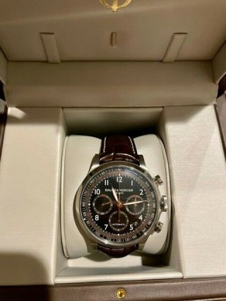 BAUME & MERCIER CAPELAND MOA10067 STAINLESS STEEL CHRONO AUTOMATIC WATCH 44mm 3