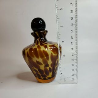 Murano Brown Speckled Perfume Bottle With Elegant Stopper,  MCM 2