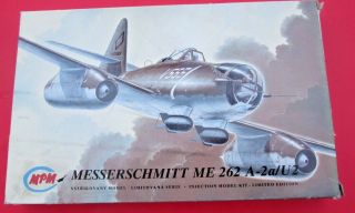 Mpm Messerschmitt Me 262 A - 2a/u2 German Jet Bomber Model Kit 1/72 Scale