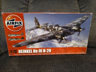 Airfix German Ww2 Heinkel He 111 H - 20 Bomber 1/72 Open Box Complete