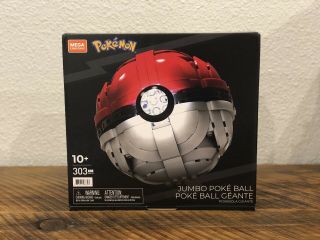 Mega Construx Pokemon Jumbo Poke Ball 303pc Rare Hard To Find Mattel Ships