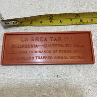 Name Plate Only 1971 Aurora Prehistoric Scenes Tar Pit
