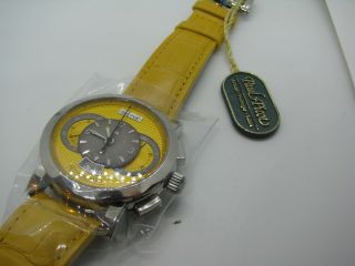 Paul Picot Men ' s Firshire Technograph PP 0334 Yellow Dial Chrono Automatic Watch 6