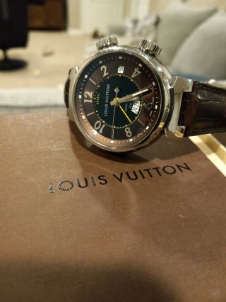 Louis Vuitton Tambour Gmt Alarm Q1151 Automatic Men 
