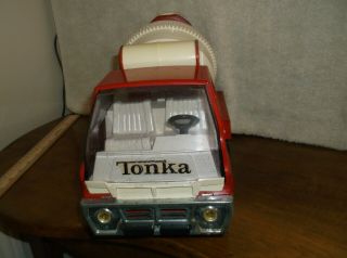 vintage red Tonka cement mixer truck,  no.  2620,  gas turbine,  14 