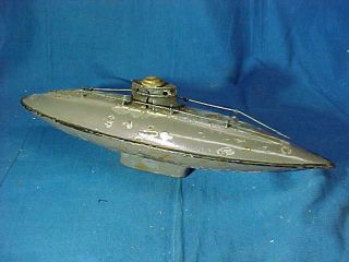 1920s Marklin Tin Litho Toy Submarine