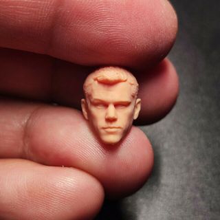 1/18 Scale The Bourne Identity Matt Damon Head Sculpt Unpainted Fit 3.  75 " Figure