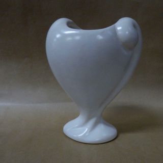 Raynham Australian Pottery Vase Cornucopia Form White Glaze